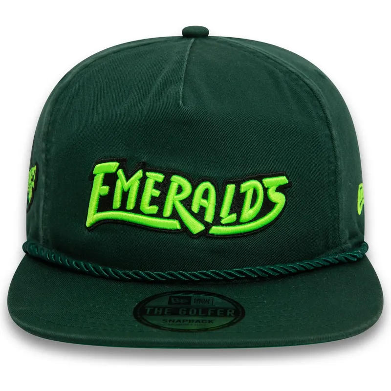 gron-fladskygget-snapback-golfer-alternative-af-eugene-emeralds-milb-fra-new-era