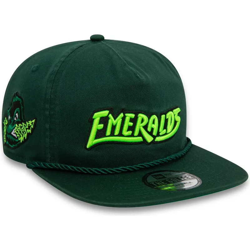 gron-fladskygget-snapback-golfer-alternative-af-eugene-emeralds-milb-fra-new-era