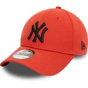 39thirty-league-essential-new-york-yankees-mlb-new-era-orange-buet-kasket-med-sort-logo