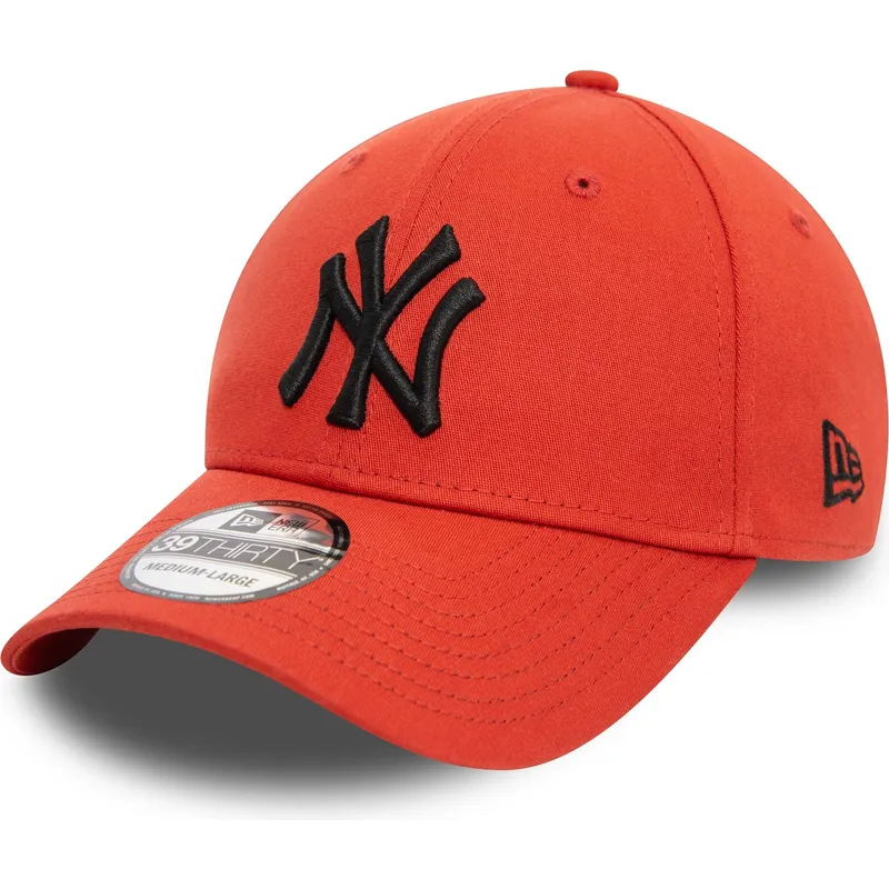 39thirty-league-essential-new-york-yankees-mlb-new-era-orange-buet-kasket-med-sort-logo