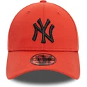 39thirty-league-essential-new-york-yankees-mlb-new-era-orange-buet-kasket-med-sort-logo