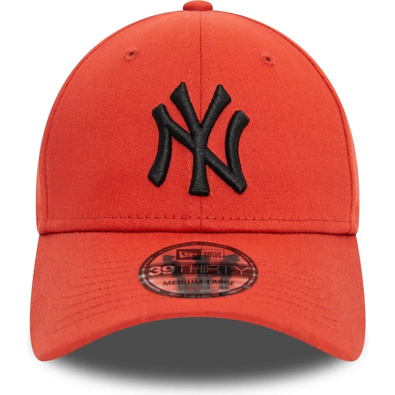 39thirty-league-essential-new-york-yankees-mlb-new-era-orange-buet-kasket-med-sort-logo