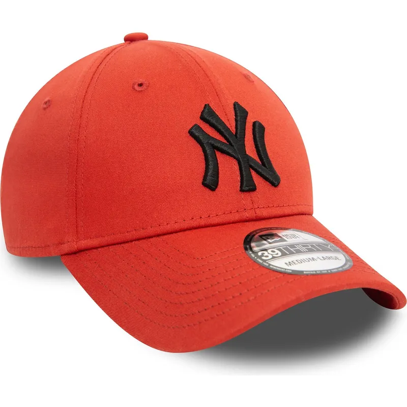 39thirty-league-essential-new-york-yankees-mlb-new-era-orange-buet-kasket-med-sort-logo