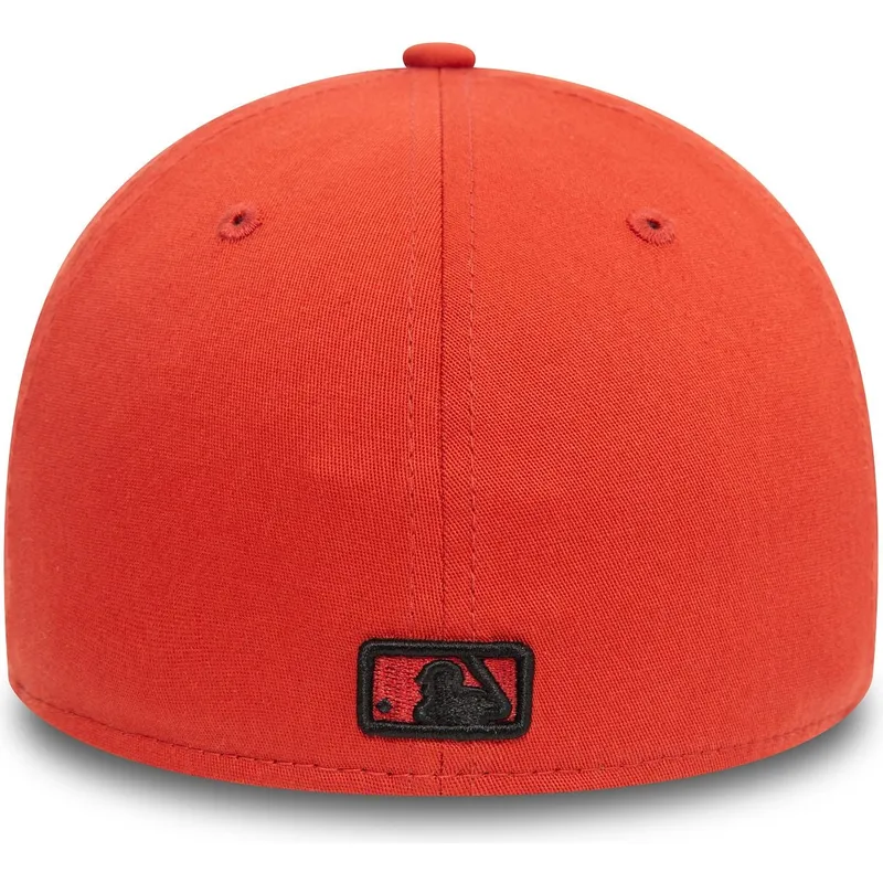 39thirty-league-essential-new-york-yankees-mlb-new-era-orange-buet-kasket-med-sort-logo