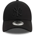 sort-buet-justerbar-kasket-med-sort-logo-39thirty-monochrome-fra-new-york-yankees-mlb-af-new-era