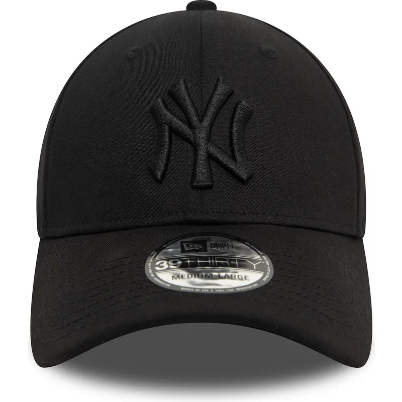 new-era-new-york-yankees-mlb-39thirty-monochrome-sort-buet-justerbar-kasket-med-sort-logo