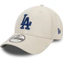 los-angeles-dodgers-mlb-39thirty-faux-suede-beige-buet-kasket-med-justerbar-pasform-og-blat-logo-fra-new-era
