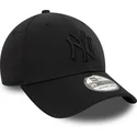 new-era-new-york-yankees-mlb-39thirty-stretch-nylon-sort-justerbar-kasket-med-sort-logo