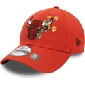 chicago-bulls-nba-new-era-9forty-flower-icon-justerbar-orange-buet-kasket