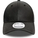 new-york-yankees-mlb-new-era-9forty-pu-monogram-justerbar-sort-kvindekasket-med-buet-skygge