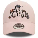 ac-milan-serie-a-9forty-needle-cord-justerbar-lyserod-buet-kasket-til-born-fra-new-era