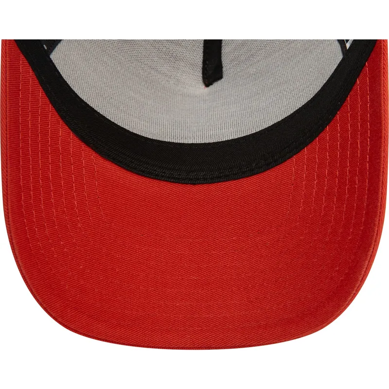 new-york-yankees-mlb-new-era-9forty-e-frame-league-essential-orange-snapback-kasket-med-beige-logo