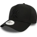 new-york-yankees-mlb-new-era-9forty-e-frame-monochrome-sort-buet-snapback-kasket-med-sort-logo