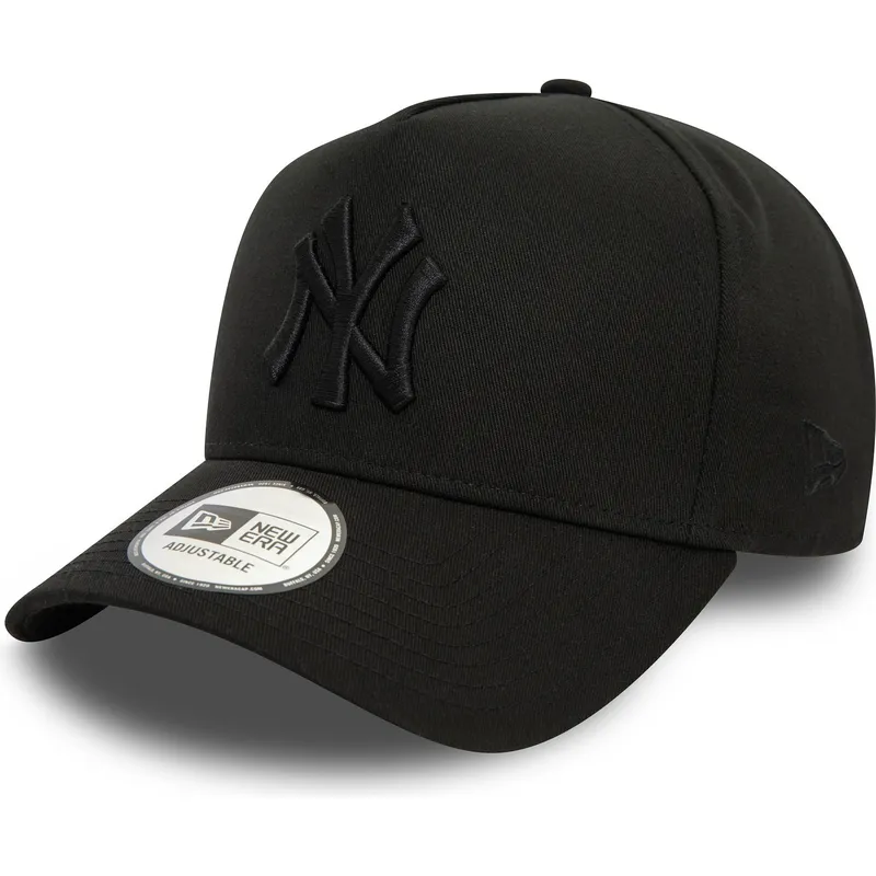 sort-buet-snapback-kasket-med-sort-logo-9forty-e-frame-monochrome-af-new-york-yankees-mlb-fra-new-era