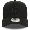 sort-buet-snapback-kasket-med-sort-logo-9forty-e-frame-monochrome-af-new-york-yankees-mlb-fra-new-era