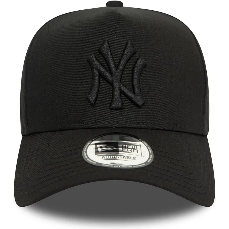 sort-buet-snapback-kasket-med-sort-logo-9forty-e-frame-monochrome-af-new-york-yankees-mlb-fra-new-era