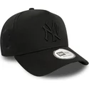 sort-buet-snapback-kasket-med-sort-logo-9forty-e-frame-monochrome-af-new-york-yankees-mlb-fra-new-era
