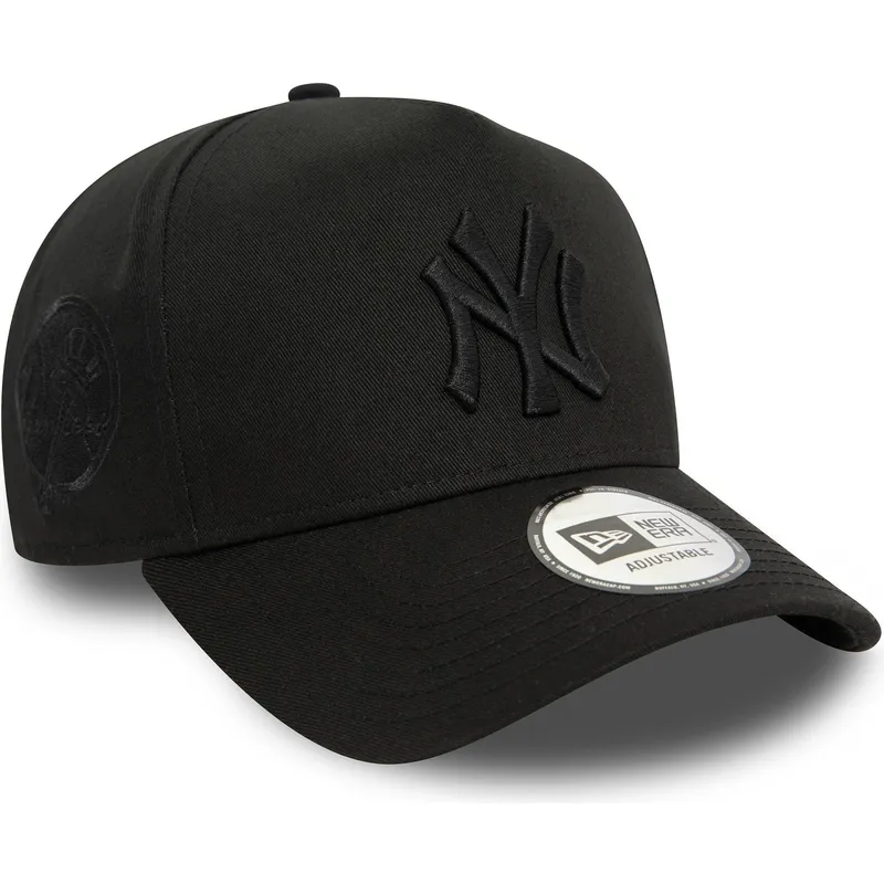 sort-buet-snapback-kasket-med-sort-logo-9forty-e-frame-monochrome-af-new-york-yankees-mlb-fra-new-era