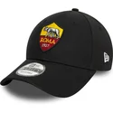 gorra-curva-negra-ajustable-9forty-core-de-associazione-sportiva-roma-serie-a-de-new-era