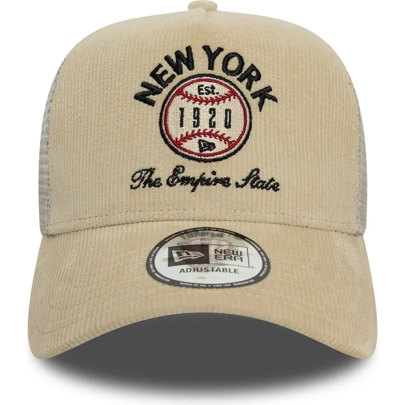 gorra-trucker-beige-9forty-a-frame-cord-graphic-fra-new-york-stater-og-lande-fra-new-era