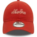 new-era-9twenty-heritage-script-justerbar-orange-buet-kasket