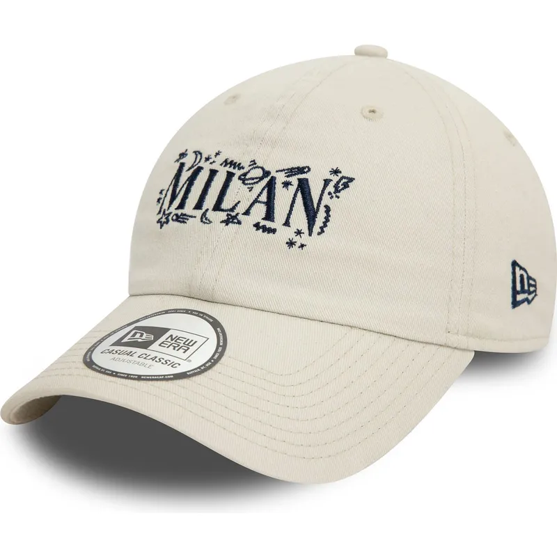 beige-justerbar-buet-kasket-9twenty-scribble-fra-ac-milan-serie-a-fra-new-era