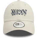 kasketter-buet-beige-justerbar-rem-9twenty-scribble-fra-ac-milan-serie-a-af-new-era