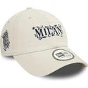 kasketter-buet-beige-justerbar-rem-9twenty-scribble-fra-ac-milan-serie-a-af-new-era