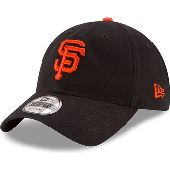 Justerbar sort krummet 9TWENTY Core Classic-kasket fra San Francisco Giants MLB af New Era