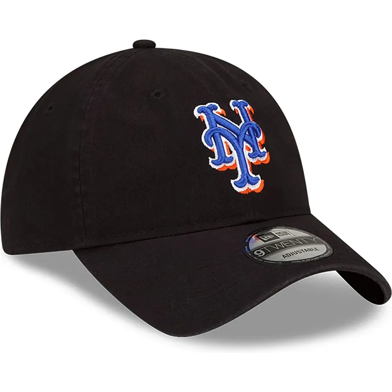 sort-justerbar-curved-kasket-9twenty-core-classic-fra-new-york-mets-mlb-fra-new-era
