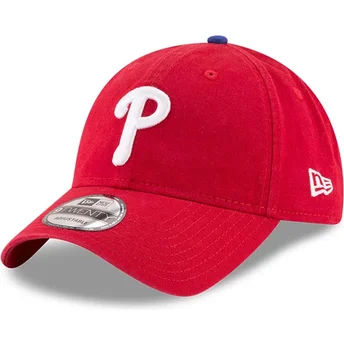 Rød justerbar 9TWENTY Core Classic kasket fra Philadelphia Phillies MLB af New Era