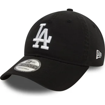 Justerbar sort krum kasket 9TWENTY Washed fra Los Angeles Dodgers MLB af New Era