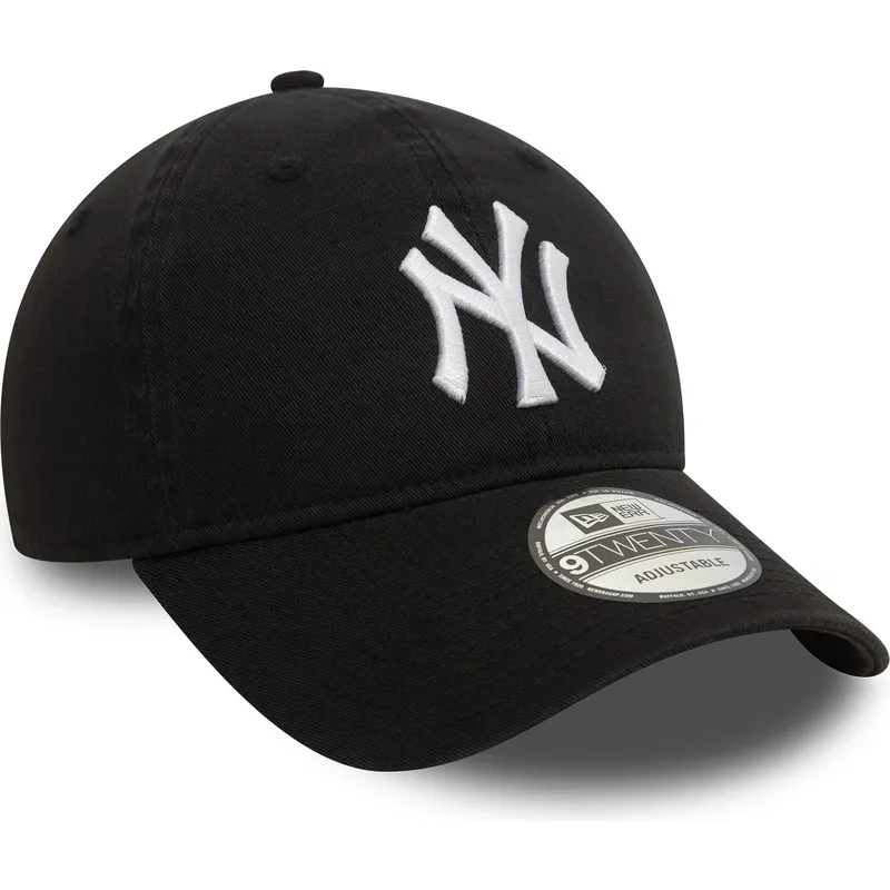 buet-sort-justerbar-9twenty-washed-kasket-af-new-york-yankees-mlb-fra-new-era