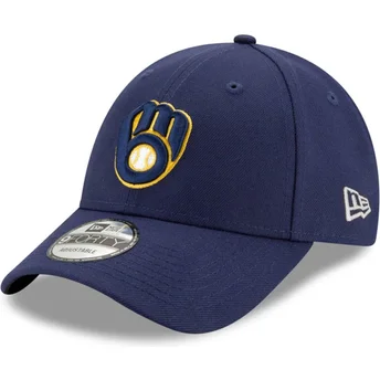 Justerbar marineblå 9FORTY The League kasket fra Milwaukee Brewers MLB af New Era