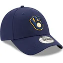 justerbar-morkebla-buet-kasket-9forty-the-league-milwaukee-brewers-mlb-fra-new-era