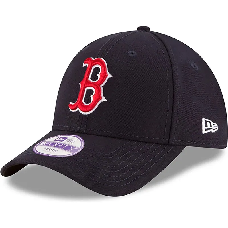 justerbar-marinebla-buet-kasket-til-dreng-9forty-the-league-fra-boston-red-sox-mlb-fra-new-era