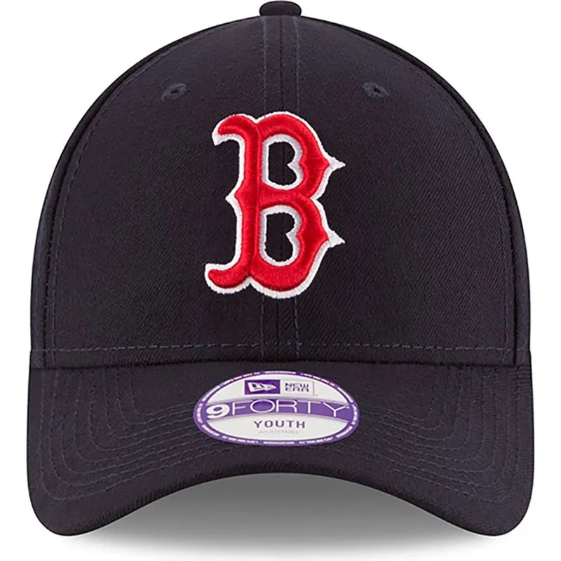 justerbar-marinebla-buet-kasket-til-dreng-9forty-the-league-fra-boston-red-sox-mlb-fra-new-era