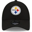 justerbar-sort-buet-kasket-til-born-9forty-the-league-pittsburgh-steelers-nfl-fra-new-era
