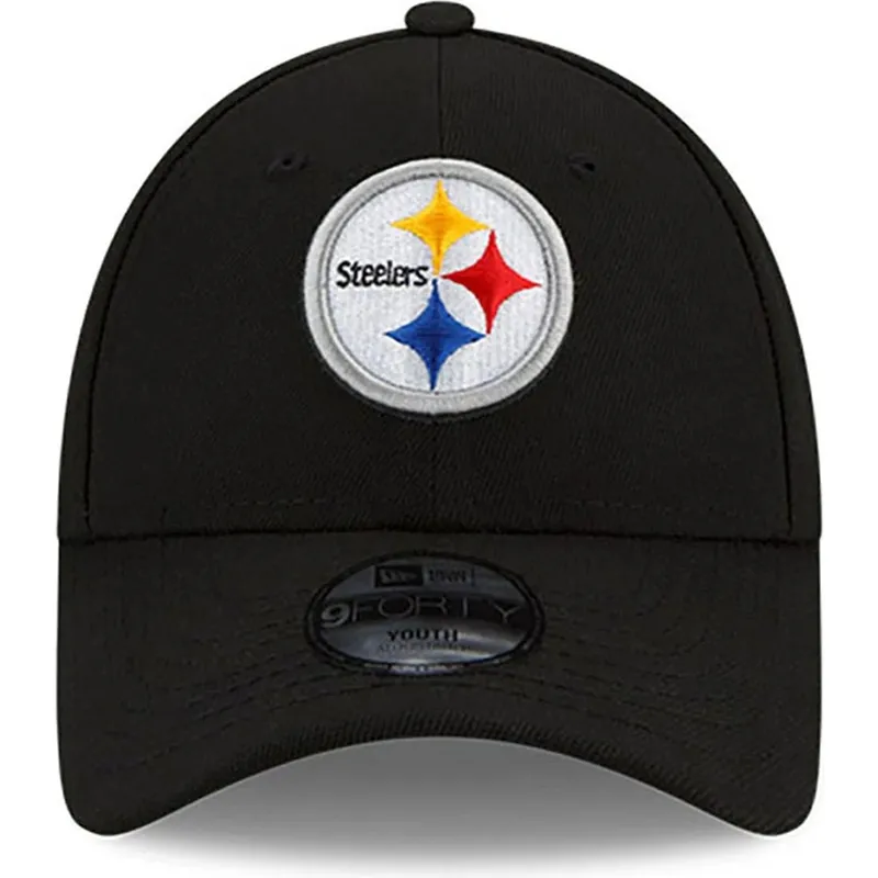 sort-justerbar-buet-kasket-til-born-9forty-the-league-fra-pittsburgh-steelers-nfl-fra-new-era