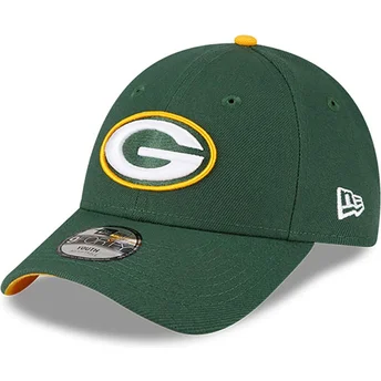 Grøn justerbar børnekasket 9FORTY The League fra Green Bay Packers NFL af New Era