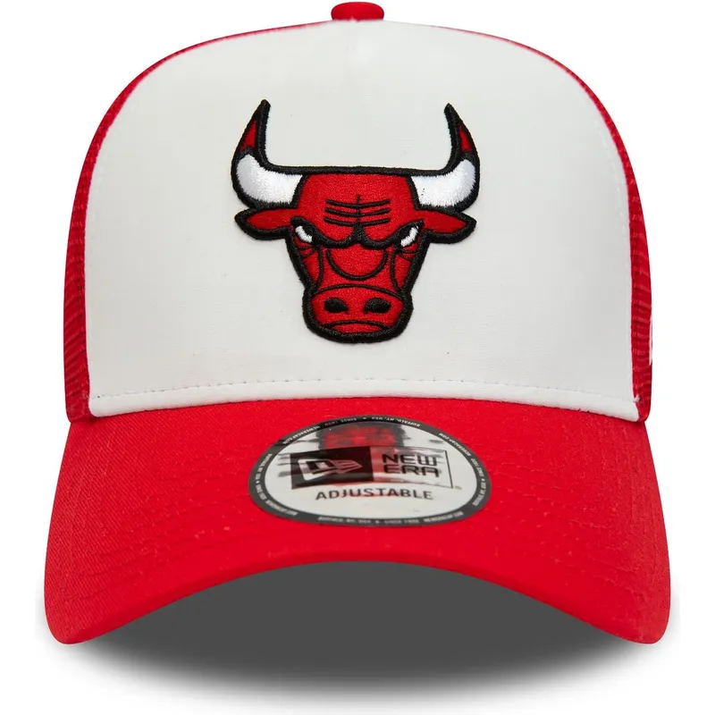 hvid-og-rod-trucker-kasket-a-frame-team-colour-fra-chicago-bulls-nba-fra-new-era