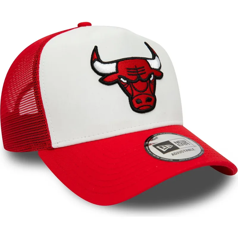 hvid-og-rod-trucker-kasket-a-frame-team-colour-fra-chicago-bulls-nba-fra-new-era