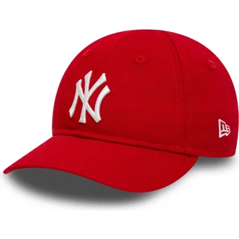 Rød justerbar buet kasket til børn 9FORTY League Essential Inf New York Yankees MLB fra New Era
