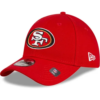 Justerbar rød kurvet kasket 9FORTY The League Team Colour fra San Francisco 49ers NFL af New Era