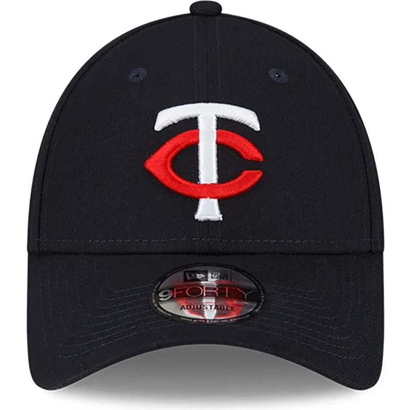 justerbar-marinebla-kurvet-kasket-9forty-the-league-fra-minnesota-twins-mlb-fra-new-era