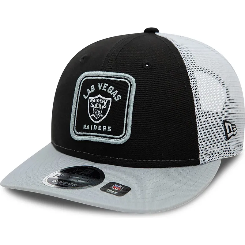 las-vegas-raiders-nfl-new-era-sort-og-gra-9fifty-low-profile-patch-trucker-kasket