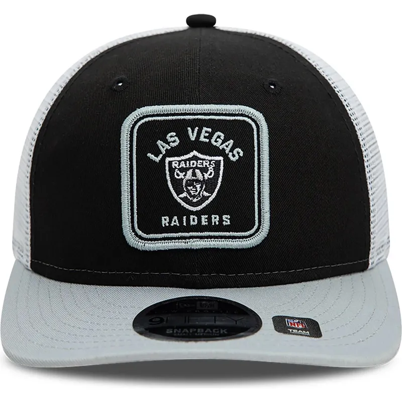 las-vegas-raiders-nfl-new-era-sort-og-gra-9fifty-low-profile-patch-trucker-kasket
