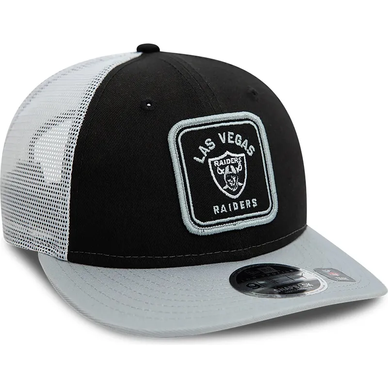 las-vegas-raiders-nfl-new-era-sort-og-gra-9fifty-low-profile-patch-trucker-kasket