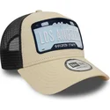 kasketter-buet-beige-snapback-a-frame-license-plate-fra-los-angeles-ciudades-y-playas-af-new-era