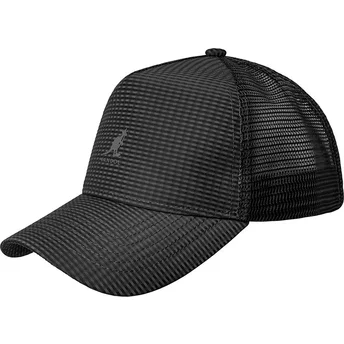 Sort Seersucker Mesh Black Trucker Kasket fra Kangol